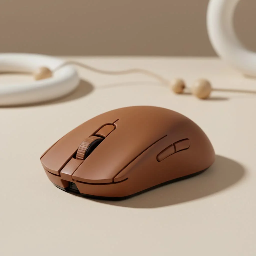 Gamer using a high-performance gaming mouse