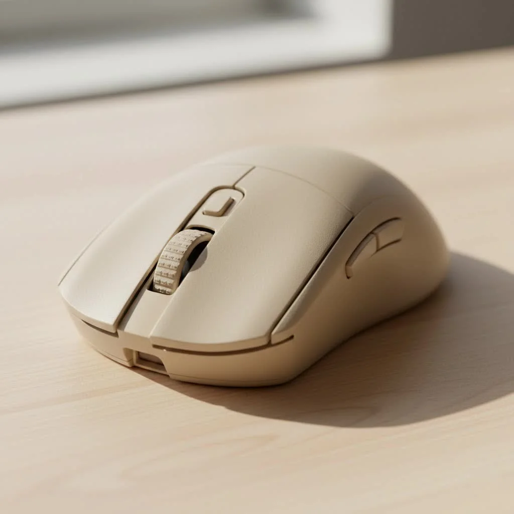 Large gaming mouse pad on a desk with a keyboard and mouse