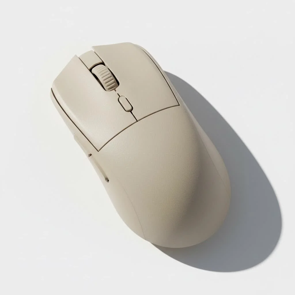 Four Logitech gaming mice displayed on a desk