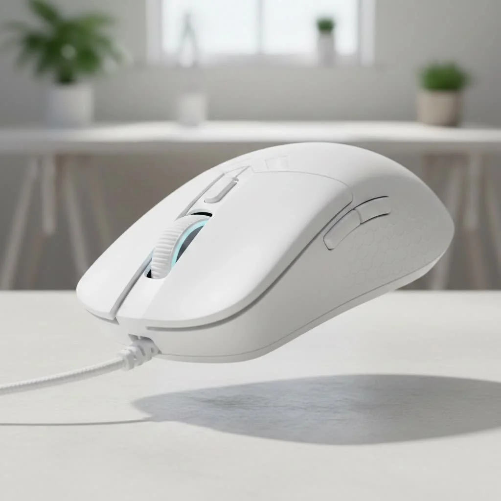 Logitech G502 HERO gaming mouse on a desk